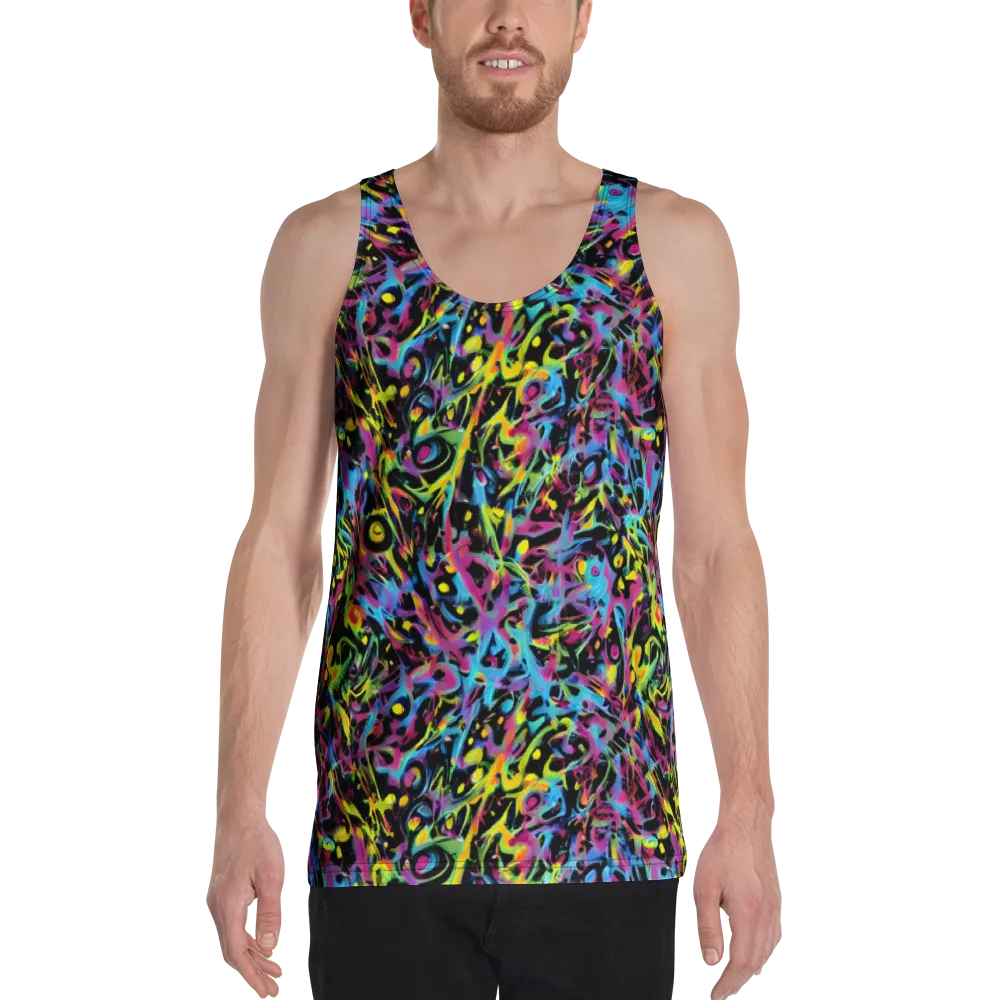 Pixel Inferno on Men's Tank Top — Front
