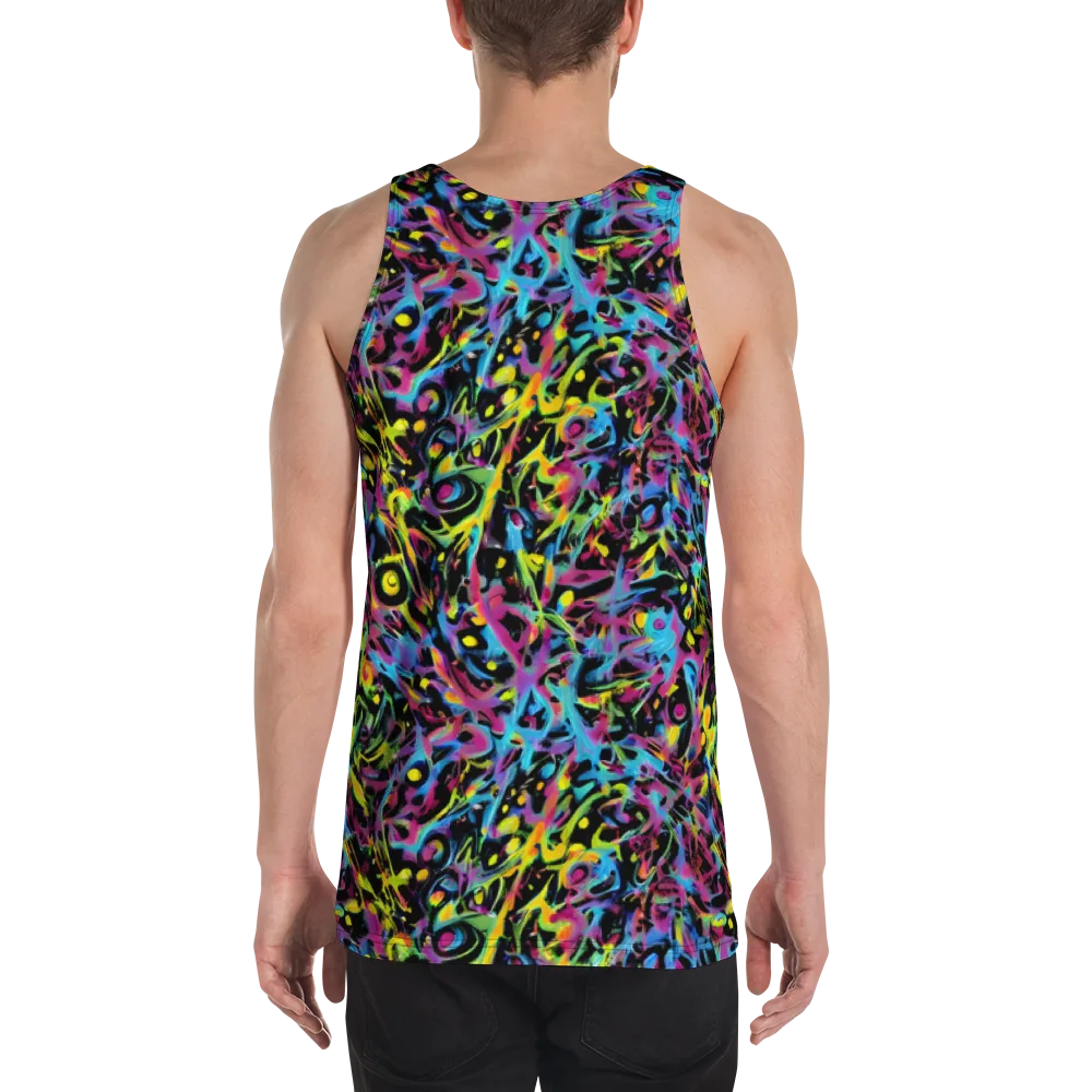 Pixel Inferno on Men's Tank Top — Back