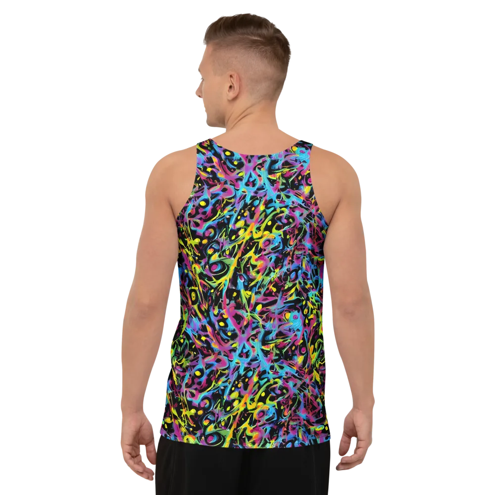 Pixel Inferno on Men's Tank Top — Back