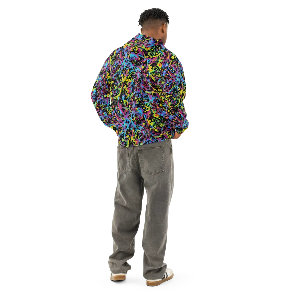 Pixel Inferno on Cotton Hoodie — Back