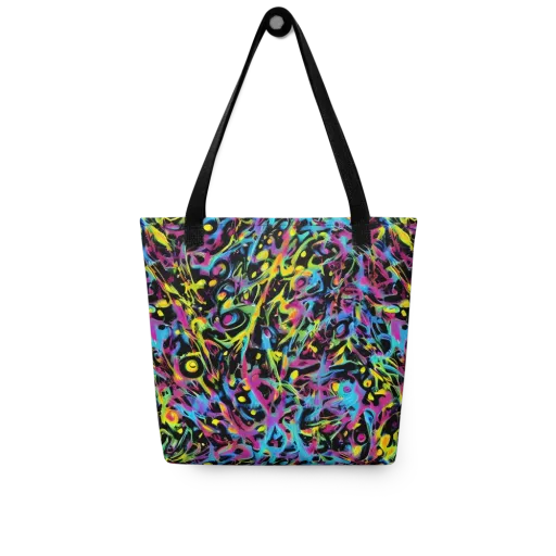 Pixel Inferno on a Tote Bag