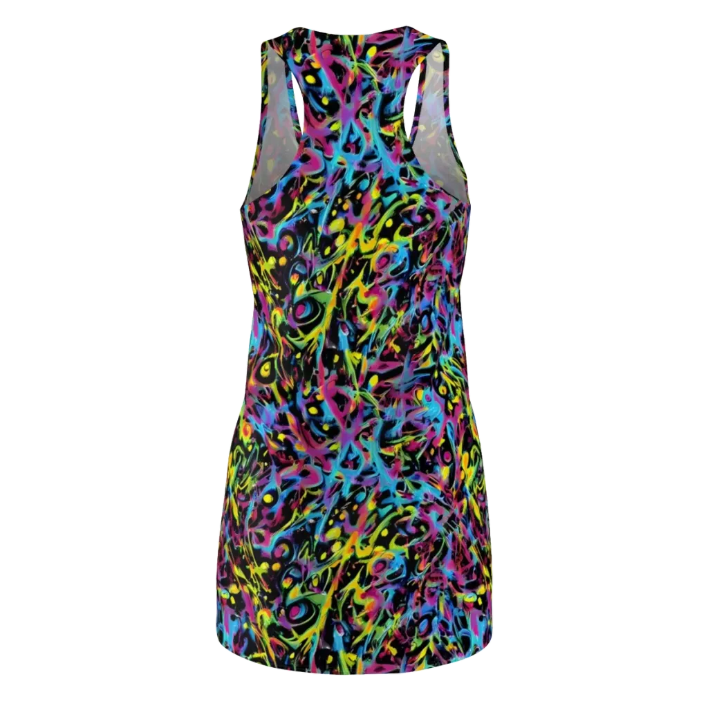 Pixel Inferno on Racerback Dress — Back