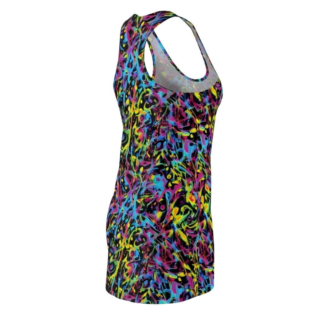 Pixel Inferno on Racerback Dress — Back Side