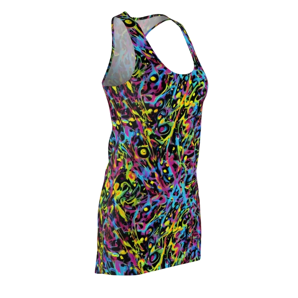 Pixel Inferno on Racerback Dress — Front Side