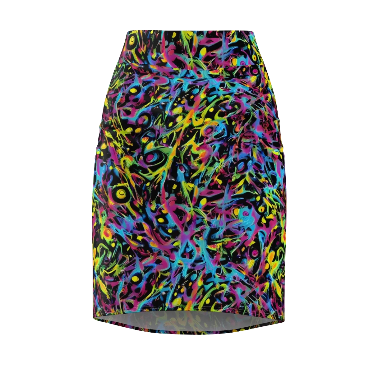Pixel Inferno on Pencil Skirt — Front