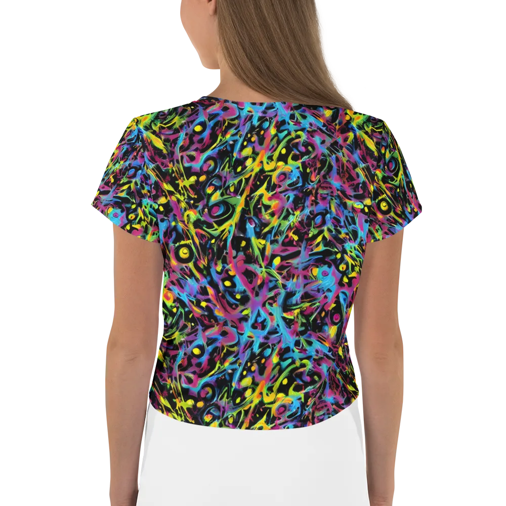 Pixel Inferno on Crop Tee — Back