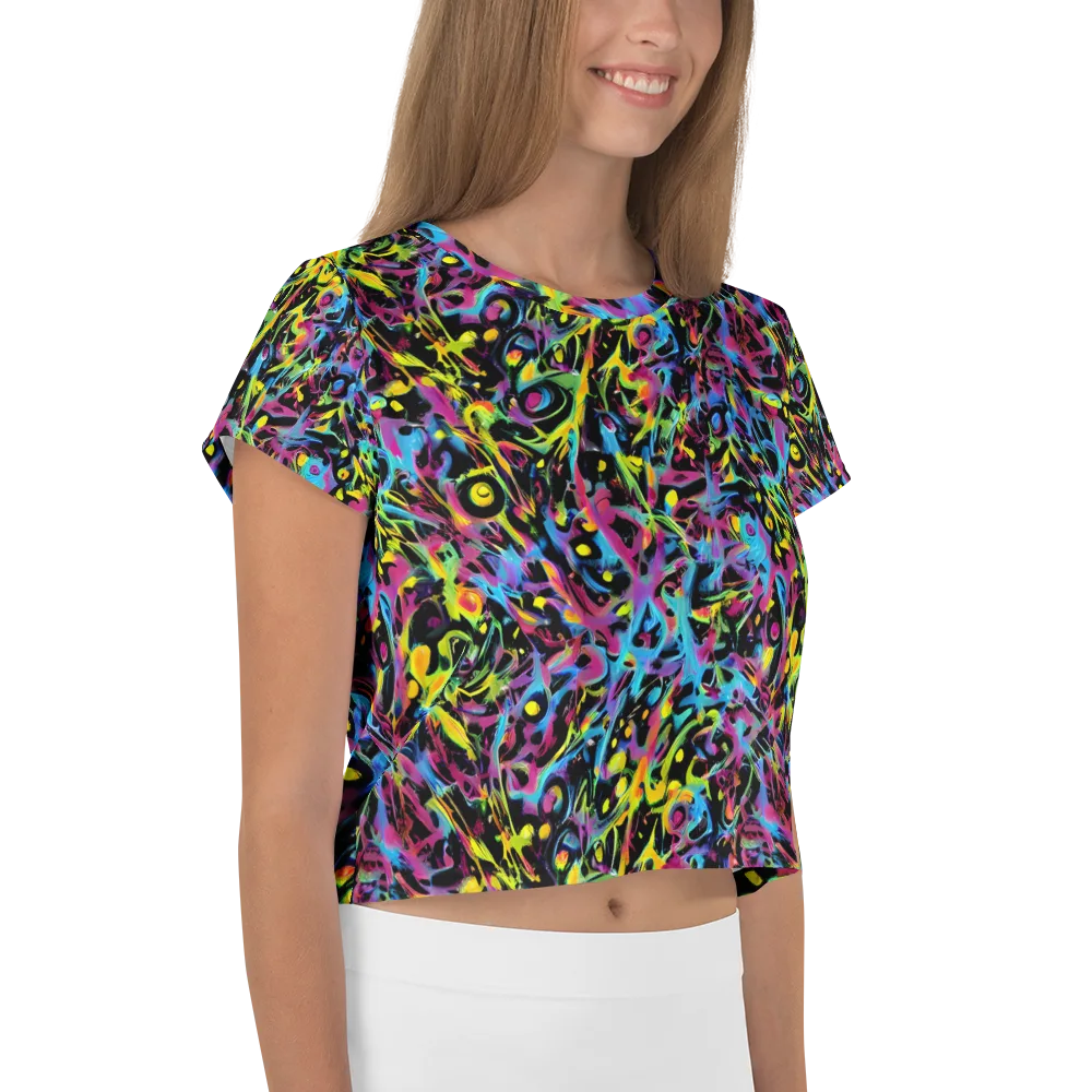 Pixel Inferno on Crop Tee — Right