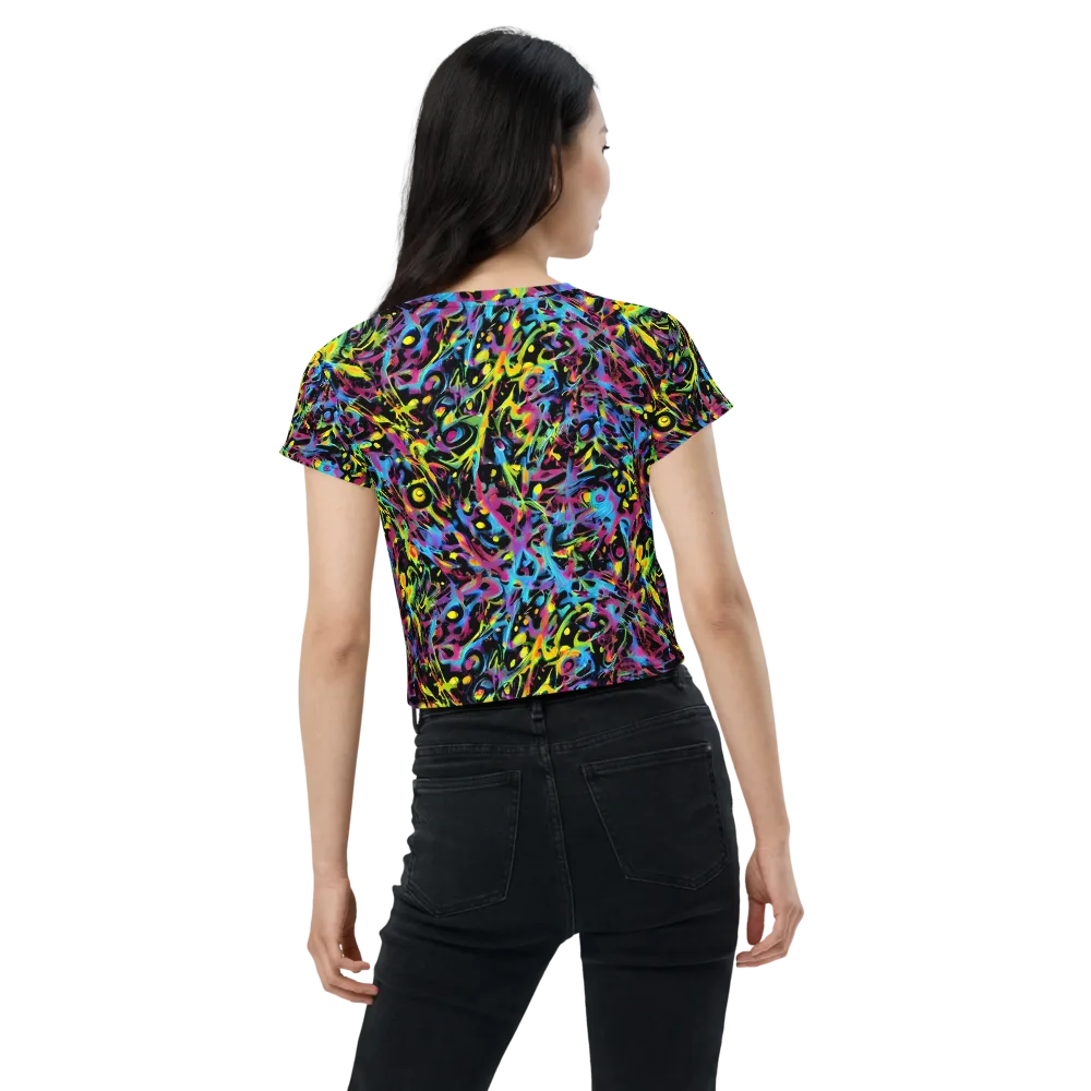 Pixel Inferno on Crop Tee — Back