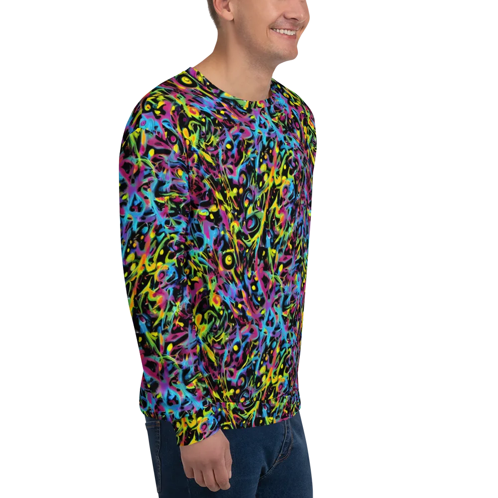 Pixel Inferno on Sweatshirt — Right Front