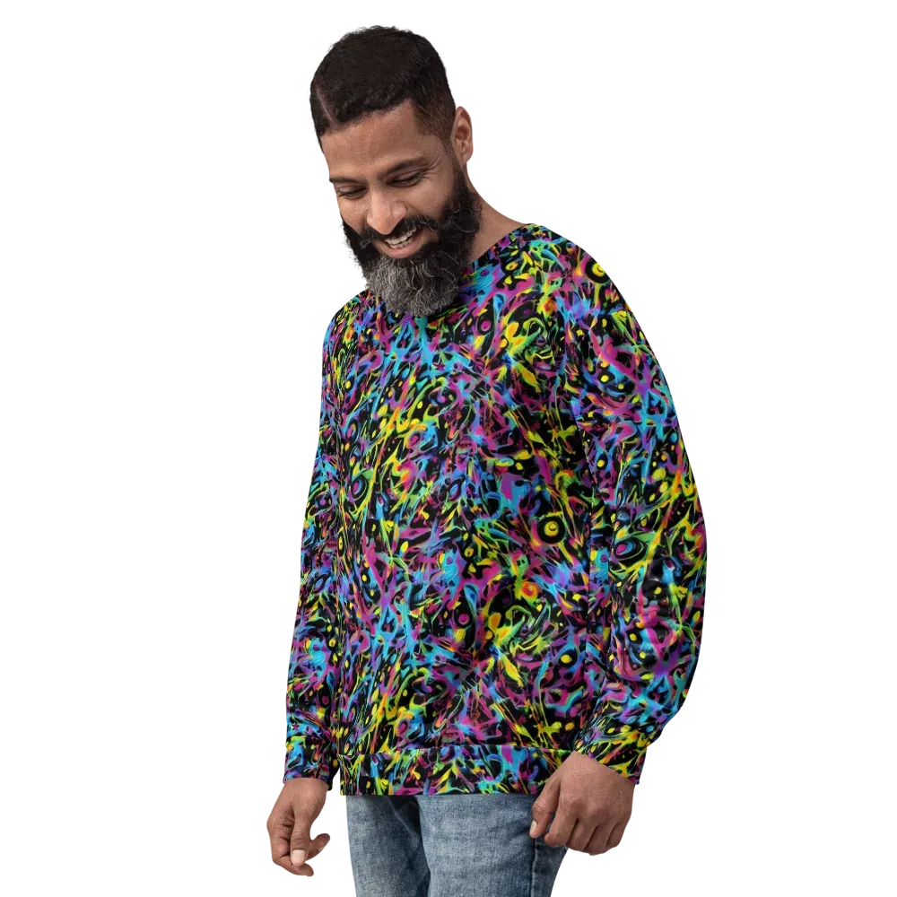 Pixel Inferno on Sweatshirt — Left Front