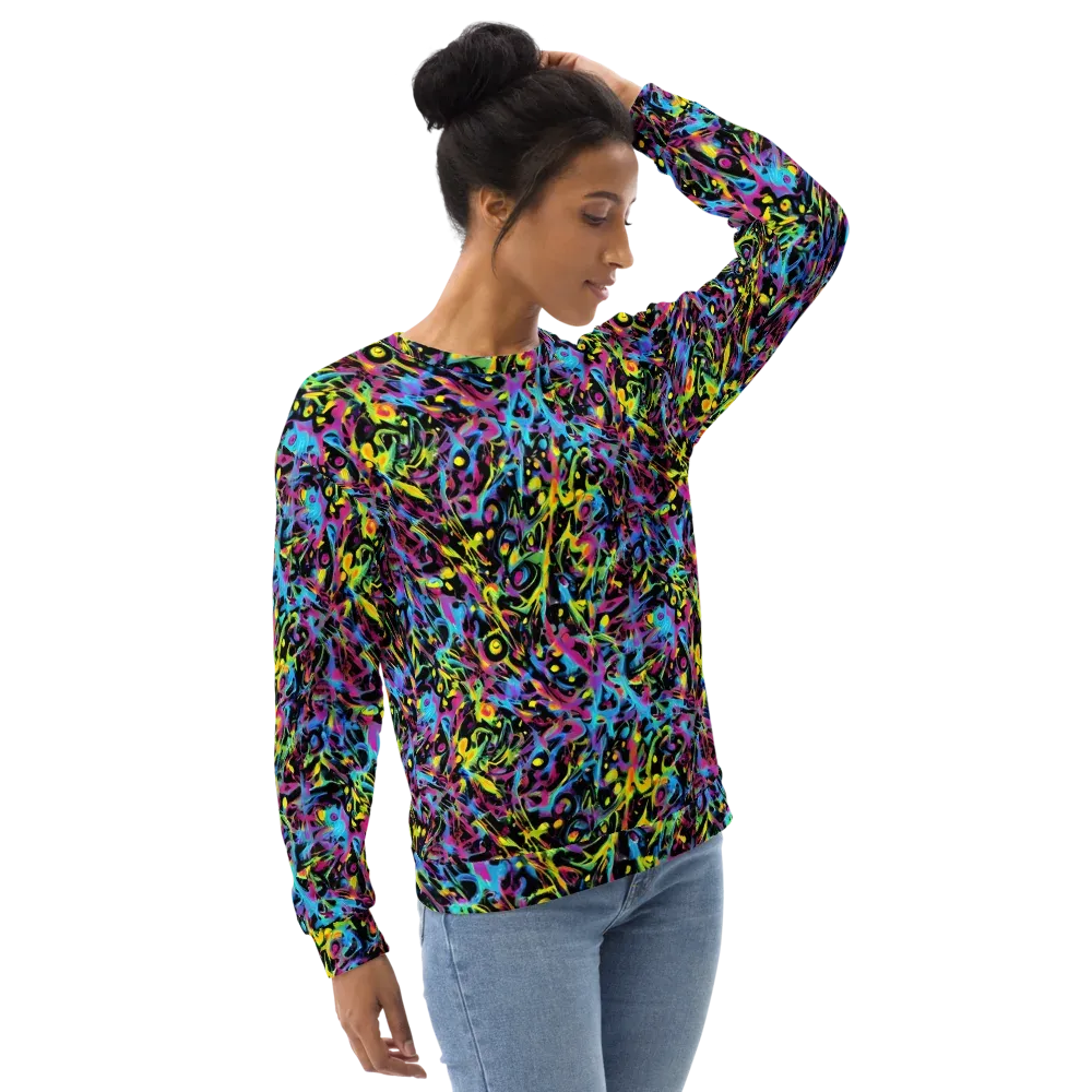 Pixel Inferno on Sweatshirt — Right Front