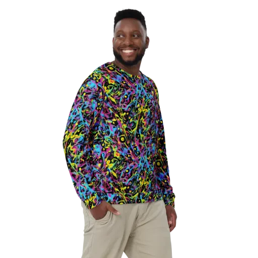 Pixel Inferno on a Sweatshirt
