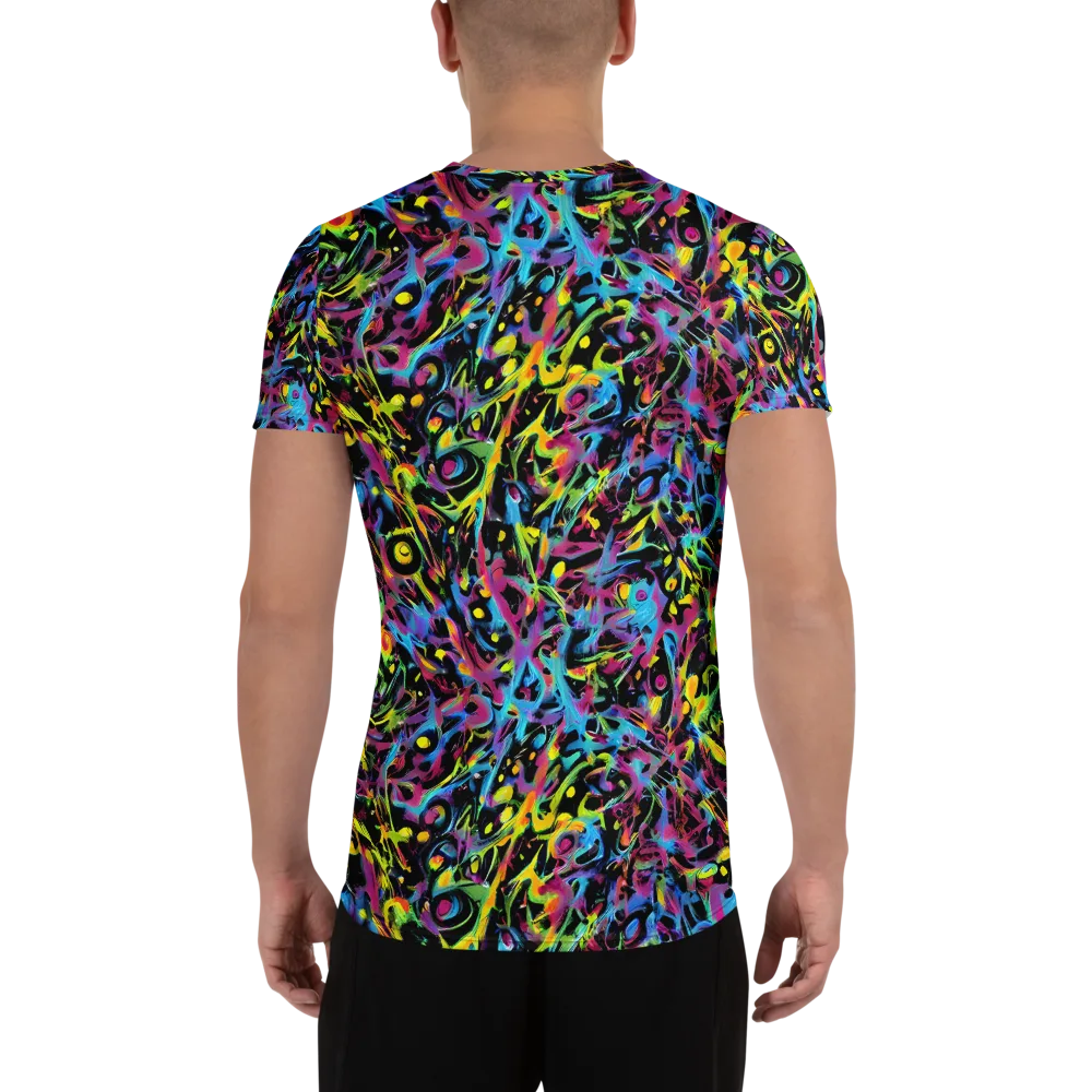 Pixel Inferno on Men's Athletic T-Shirt — Back