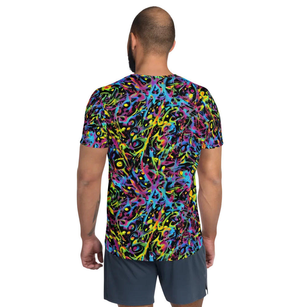 Pixel Inferno on Men's Athletic T-Shirt — Back