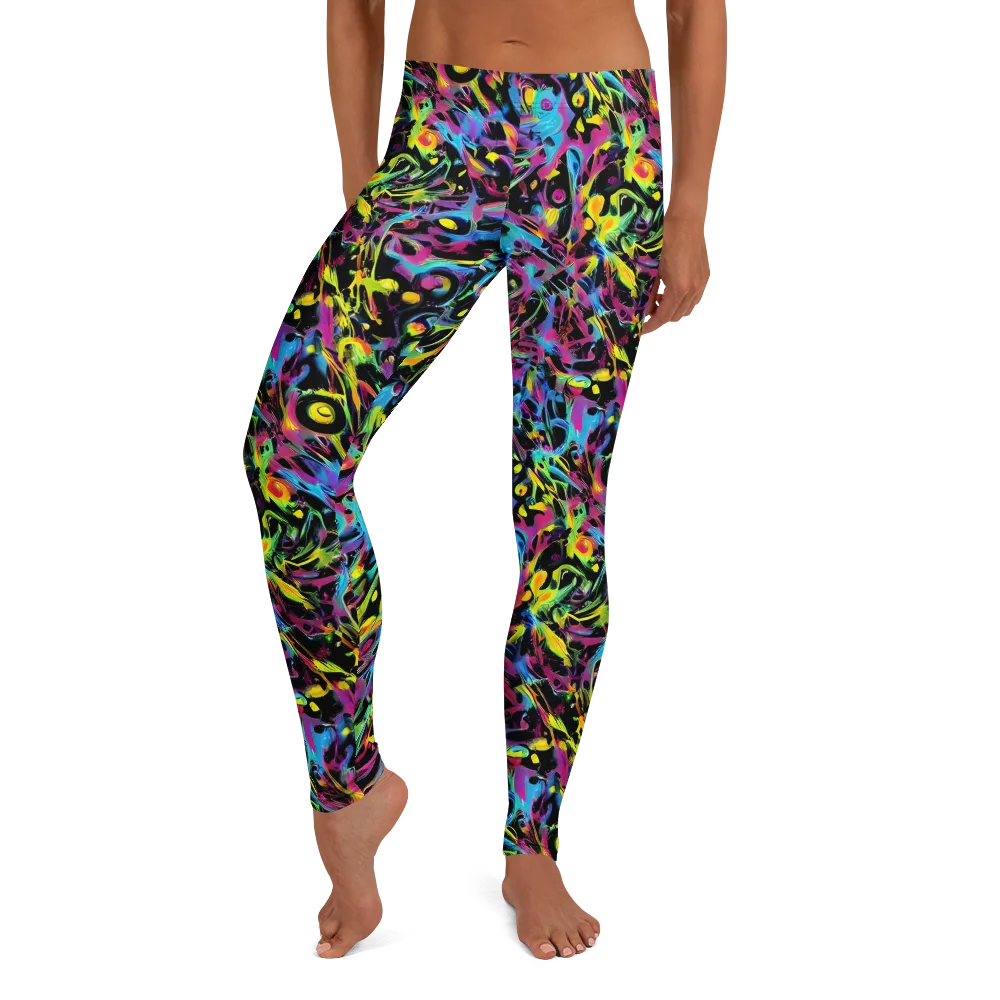 Pixel Inferno on Leggings — Front
