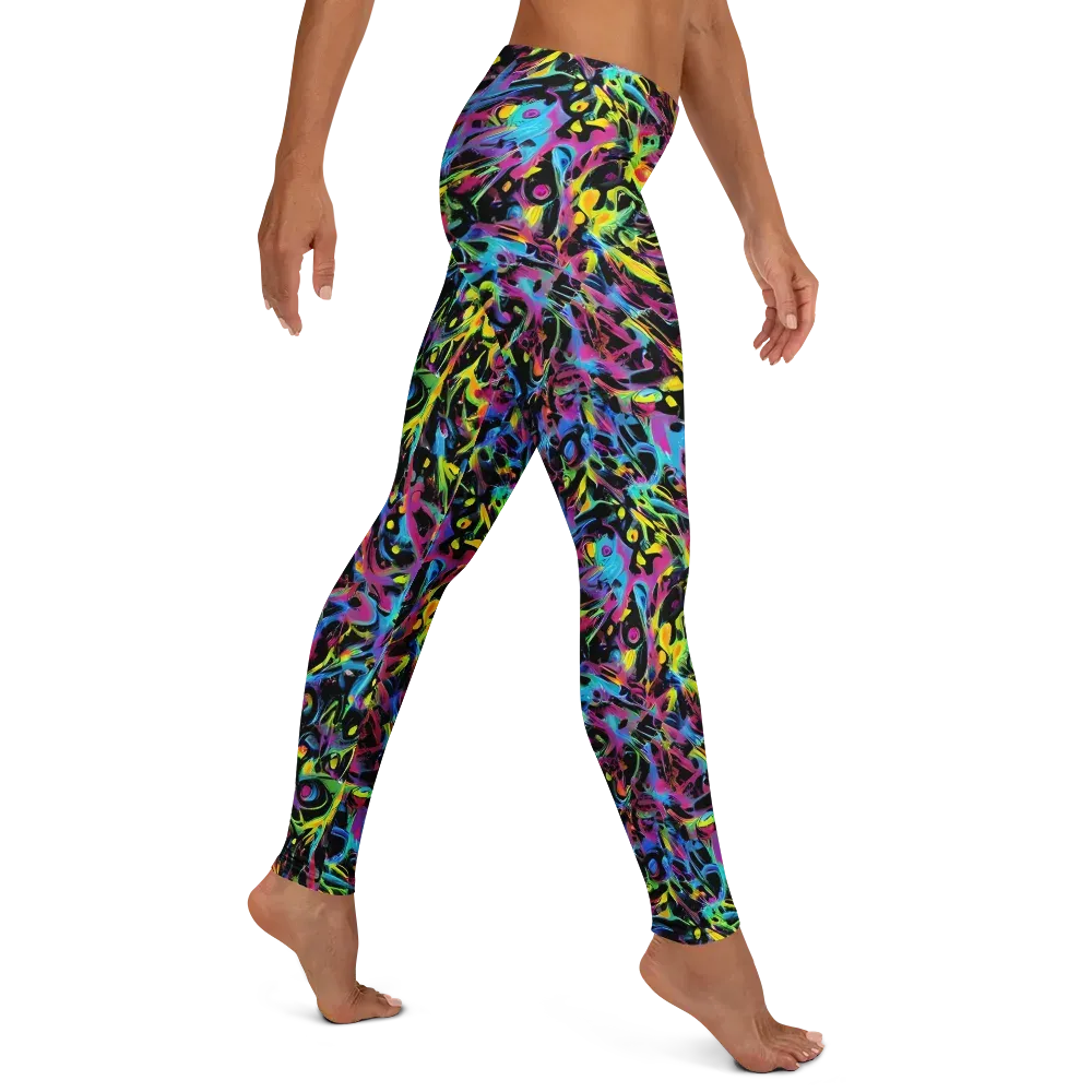 Pixel Inferno on Leggings — Right