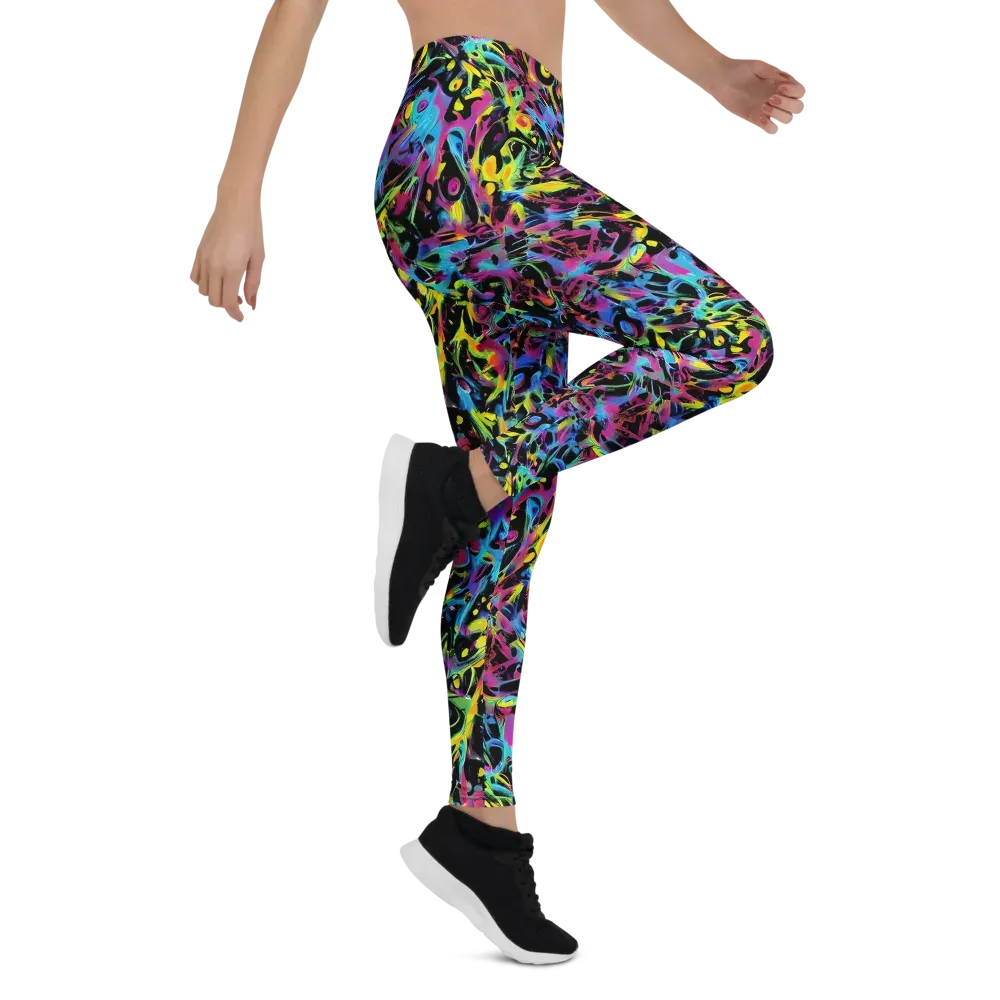 Pixel Inferno on Leggings — Right