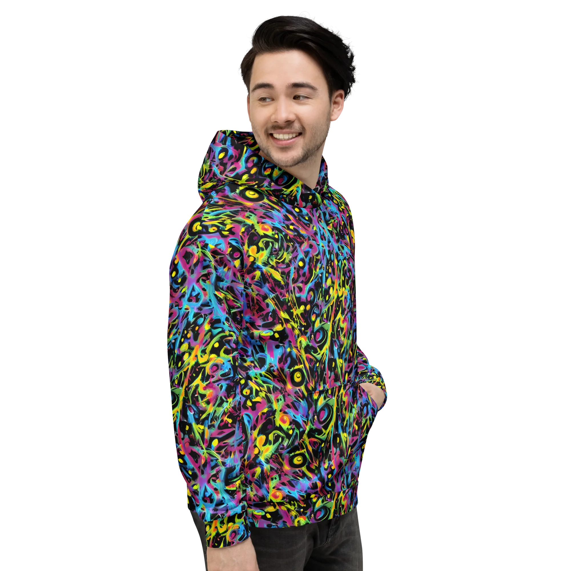 Pixel Inferno on Hoodie — Right