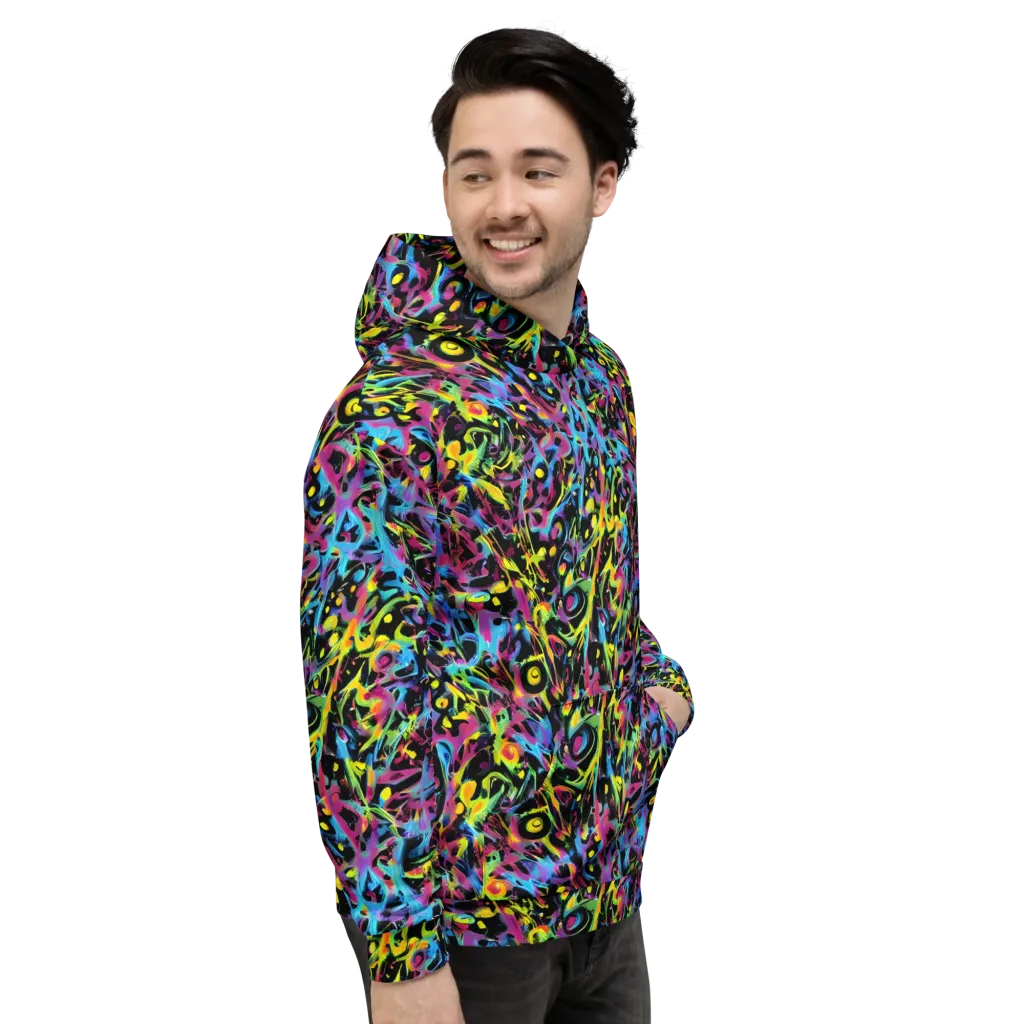 Pixel Inferno on Hoodie — Right