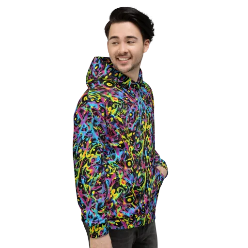 Pixel Inferno on a Hoodie