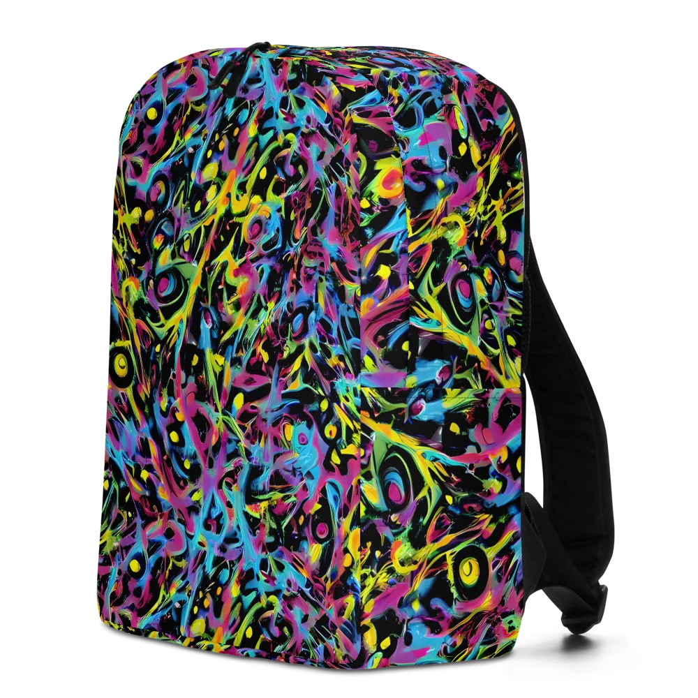 Pixel Inferno on Minimalist Backpack — Left