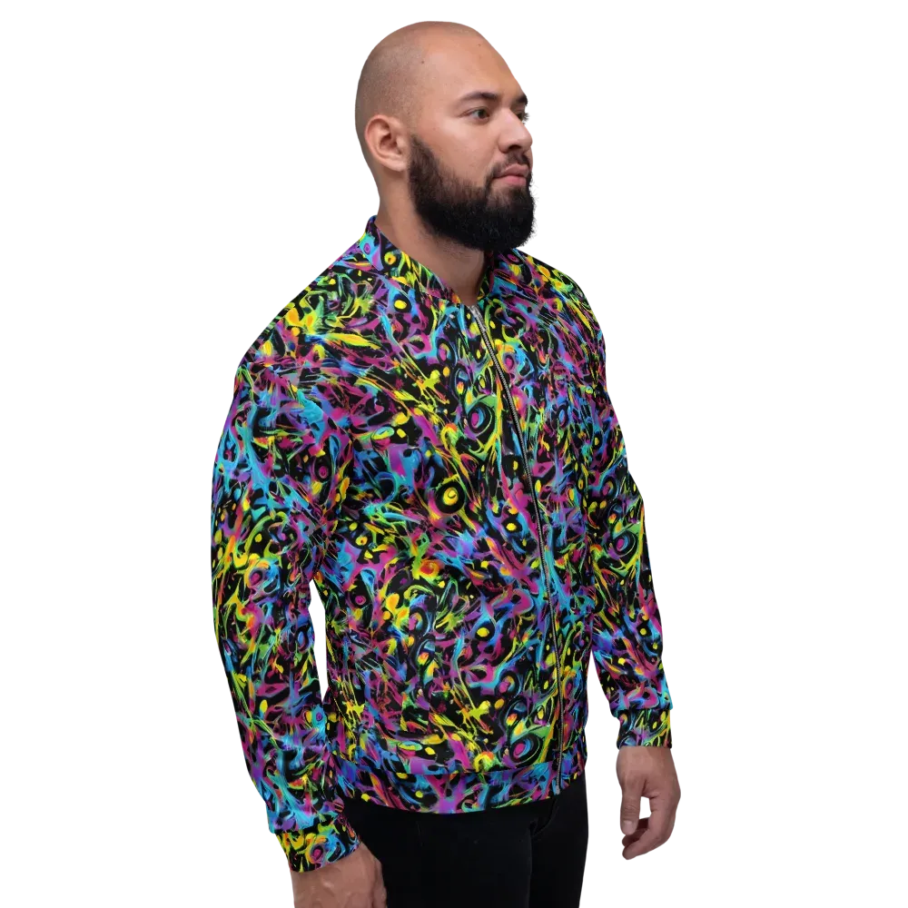 Pixel Inferno on Bomber Jacket — Right