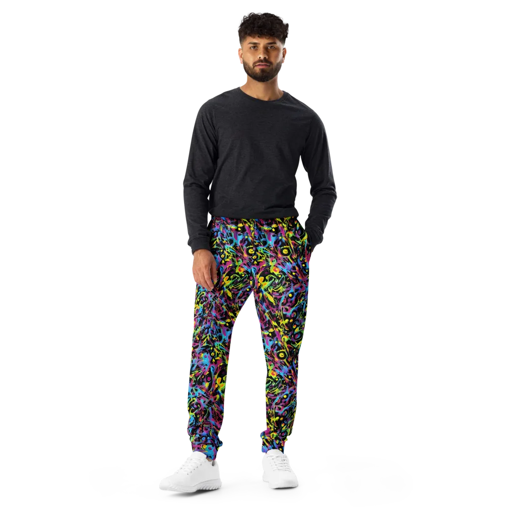 Pixel Inferno on Men's Joggers — Front