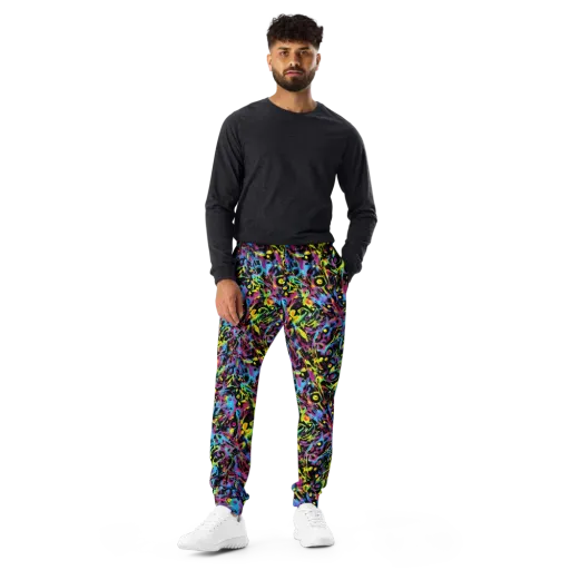 Pixel Inferno on a Men's Joggers