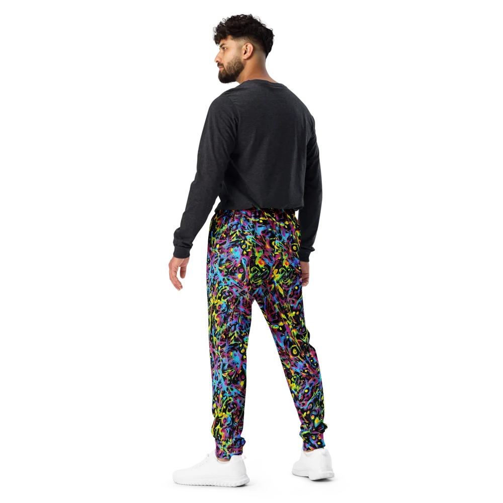 Pixel Inferno on Men's Joggers — Back