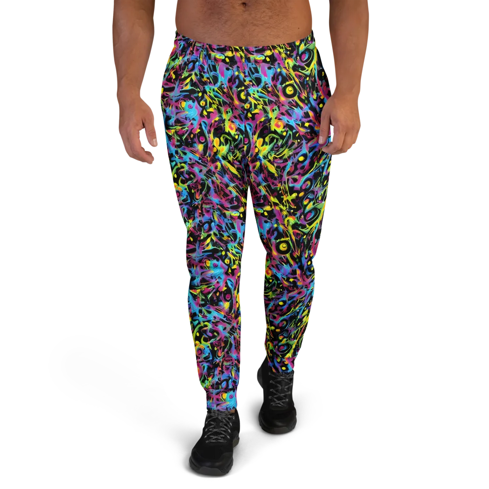 Pixel Inferno on Men's Joggers — Front