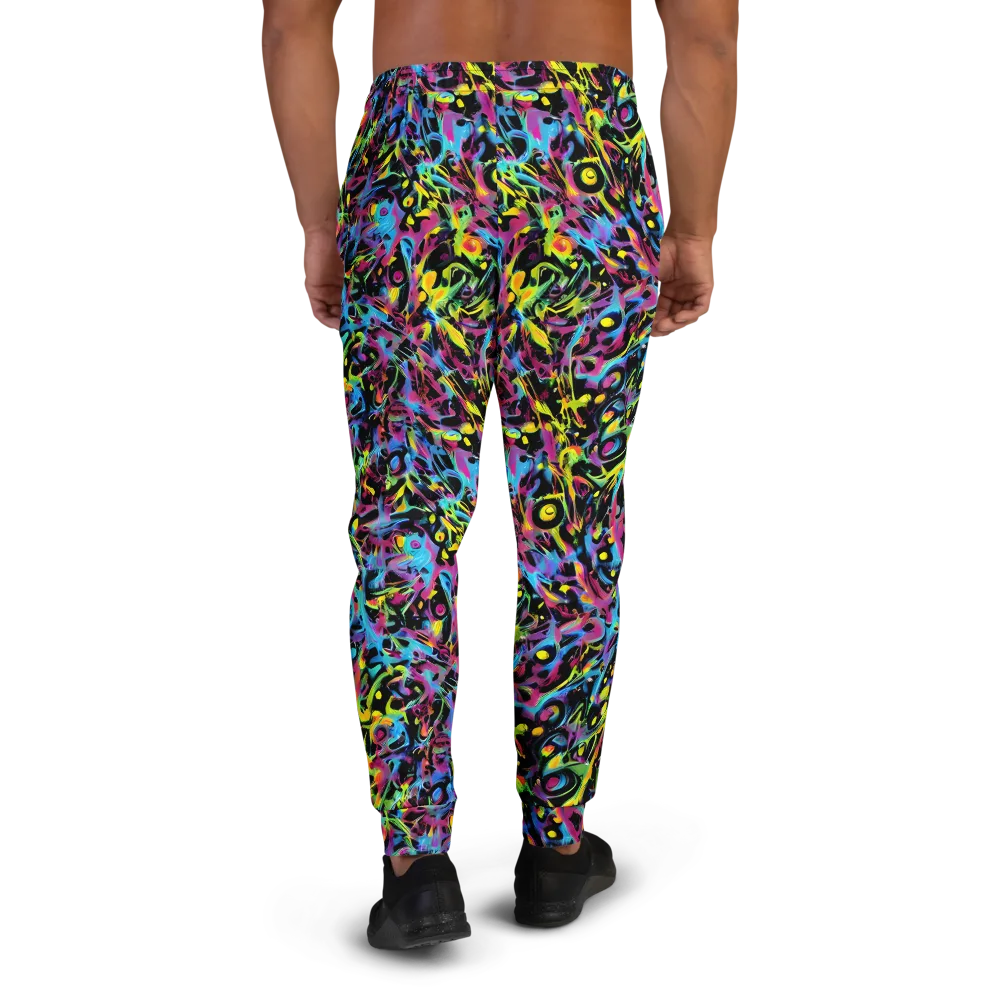 Pixel Inferno on Men's Joggers — Back