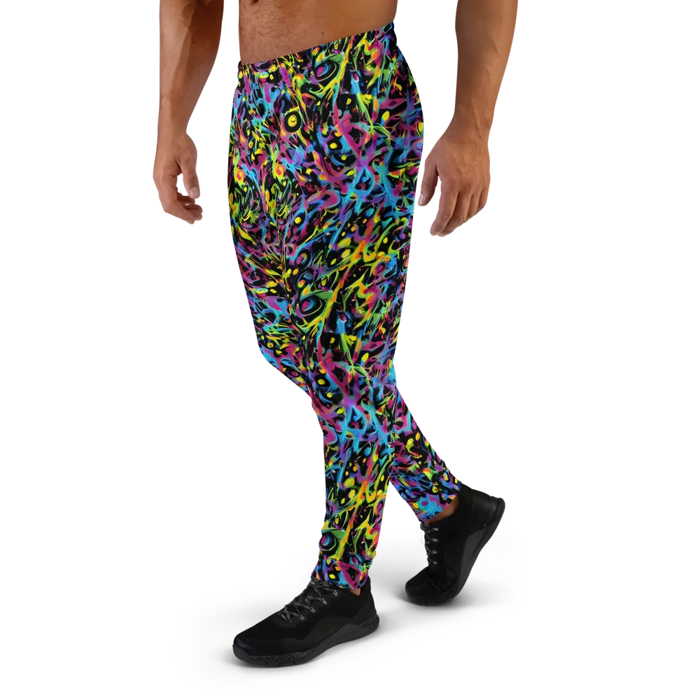 Pixel Inferno on Men's Joggers — Left