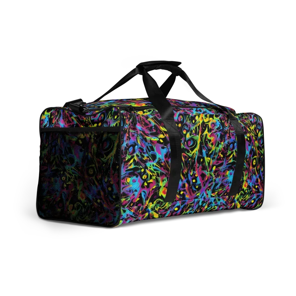 Pixel Inferno on Duffle Bag — Right Front
