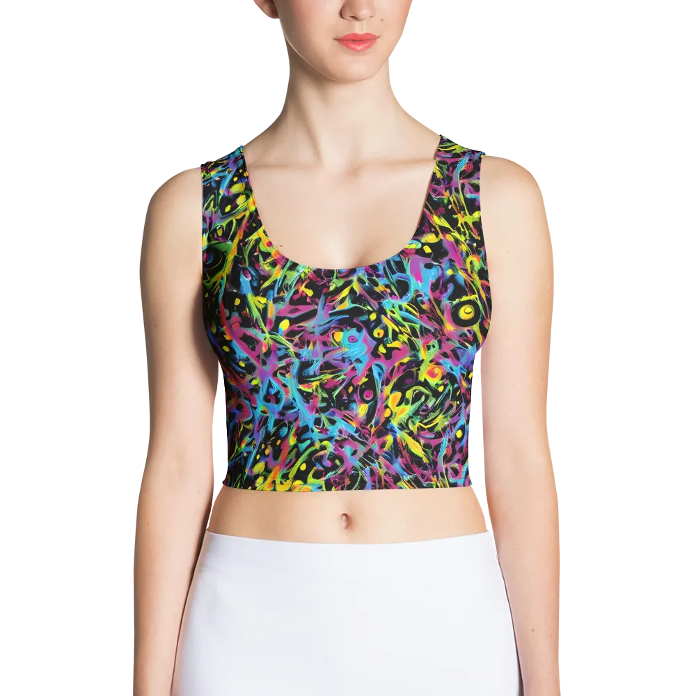Pixel Inferno on Crop Top — Front