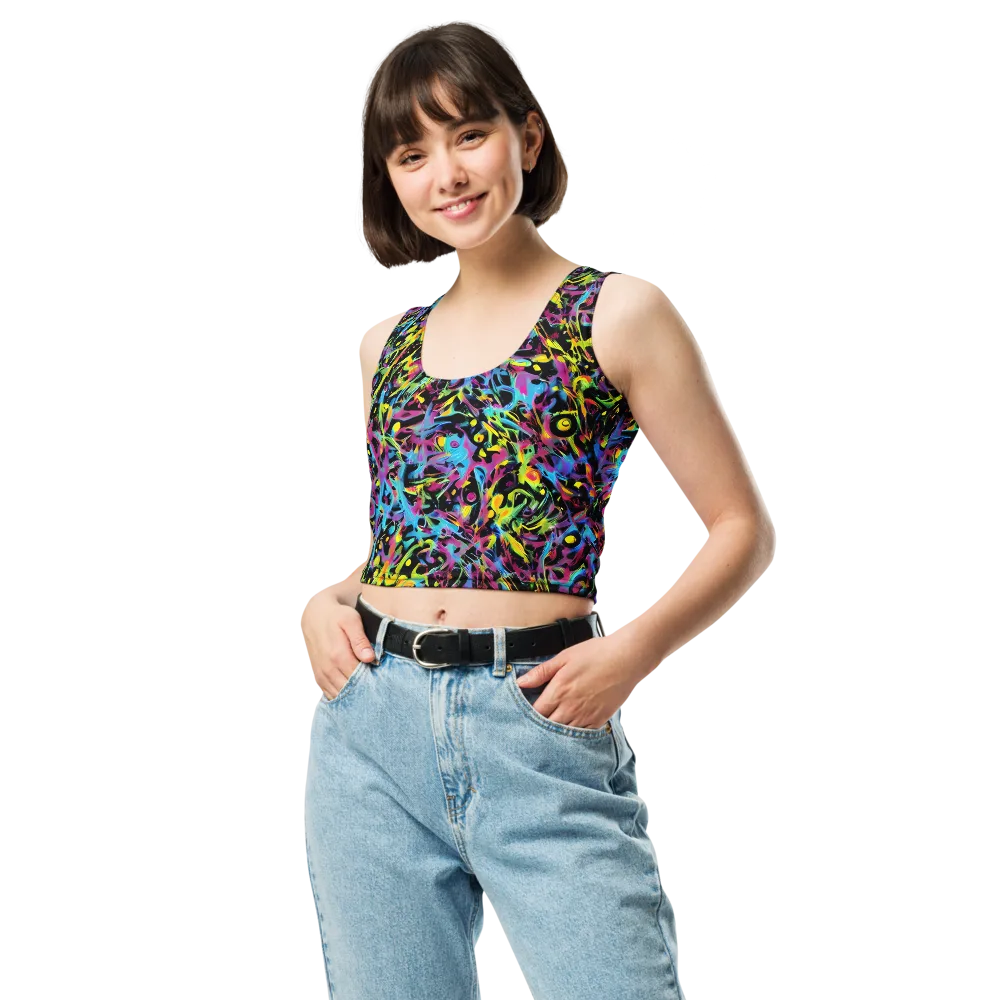 Pixel Inferno on Crop Top — Front
