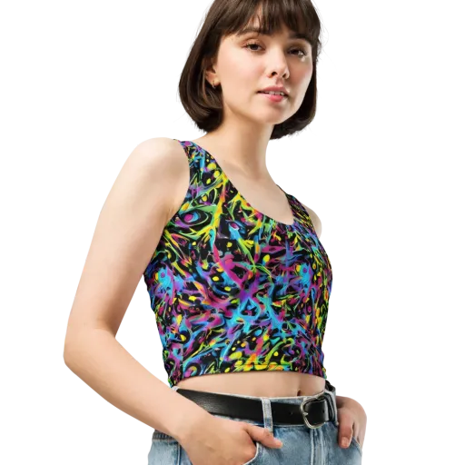 Pixel Inferno on a Crop Top