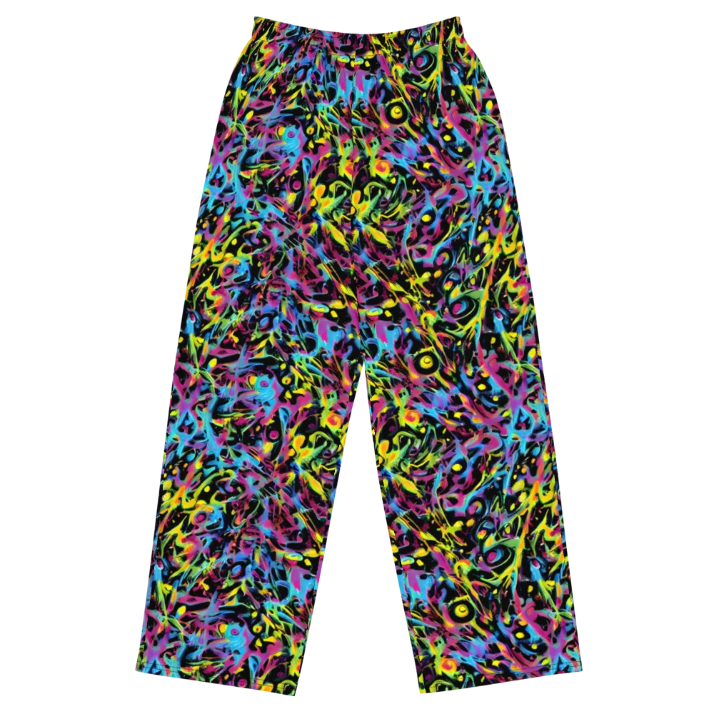 Pixel Inferno on Wide-Leg Pants — Front