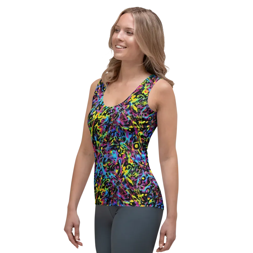 Pixel Inferno on Women's Tank Top — Left Front