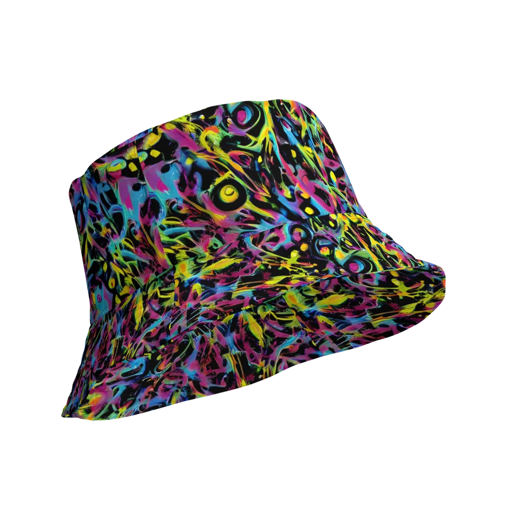Pixel Inferno on Reversible Bucket Hat — Product details Outside