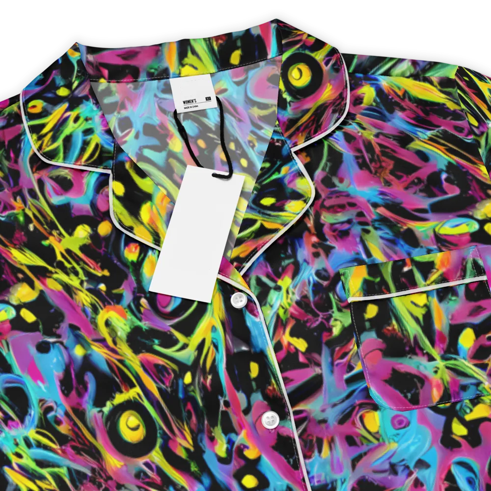 Pixel Inferno on Women's Short Sleeve Pajama Top — Product details