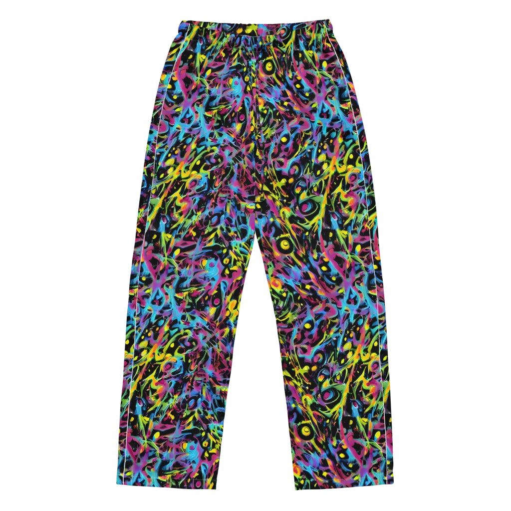 Pixel Inferno on Women's Pajama Pants — Front
