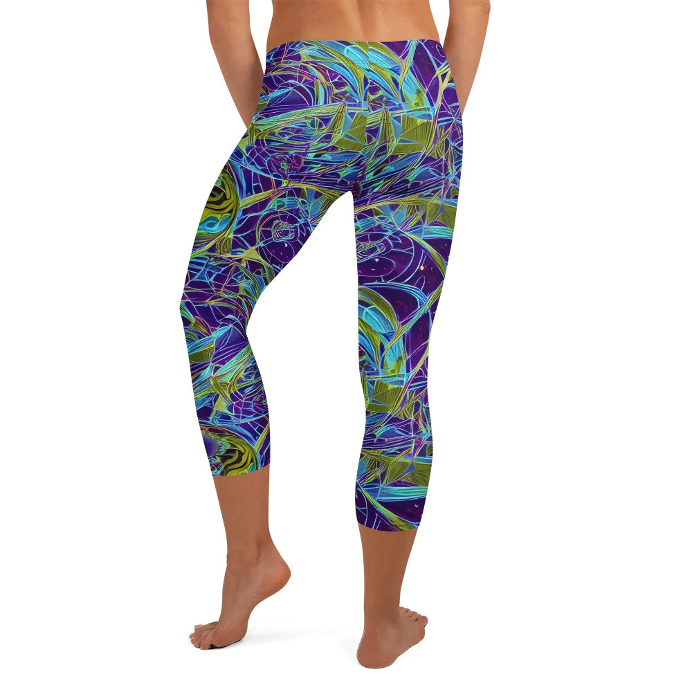 Hyperviolet on Capri Leggings — Back