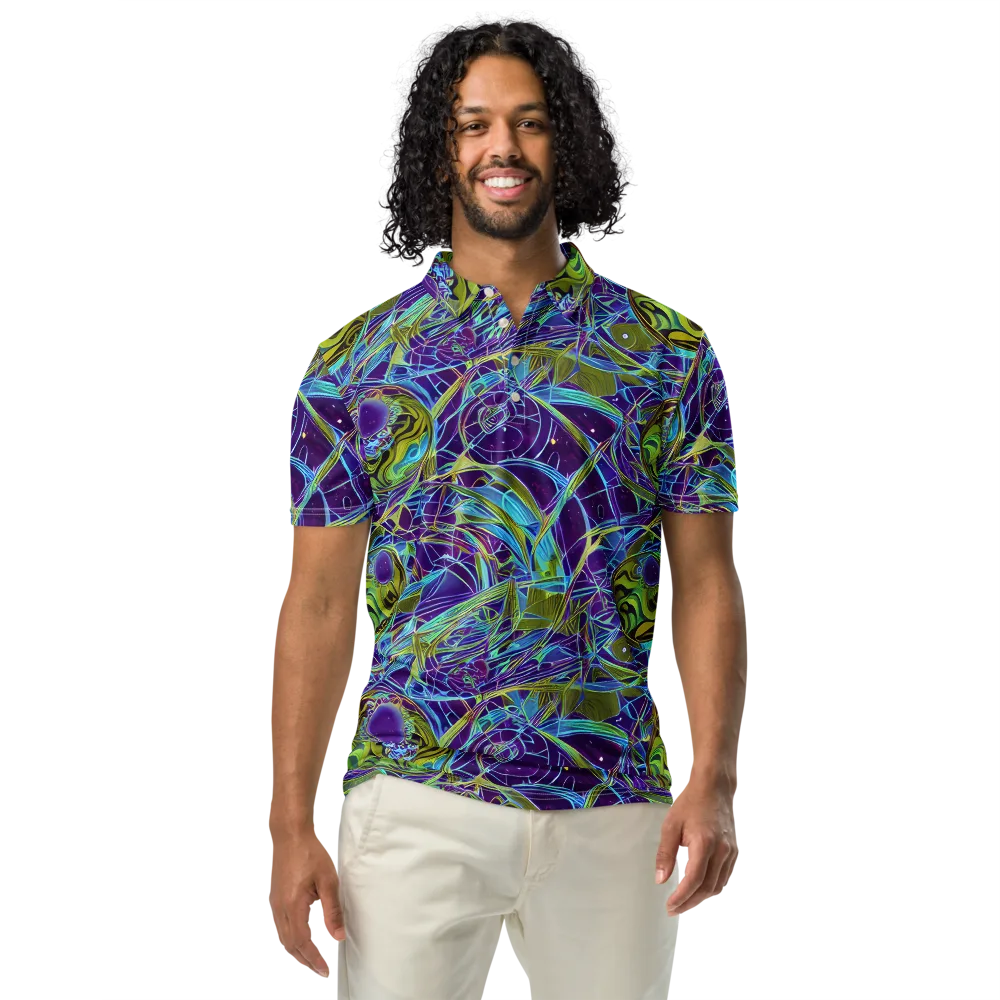 Hyperviolet on Men's Slim Fit Polo Shirt — Front