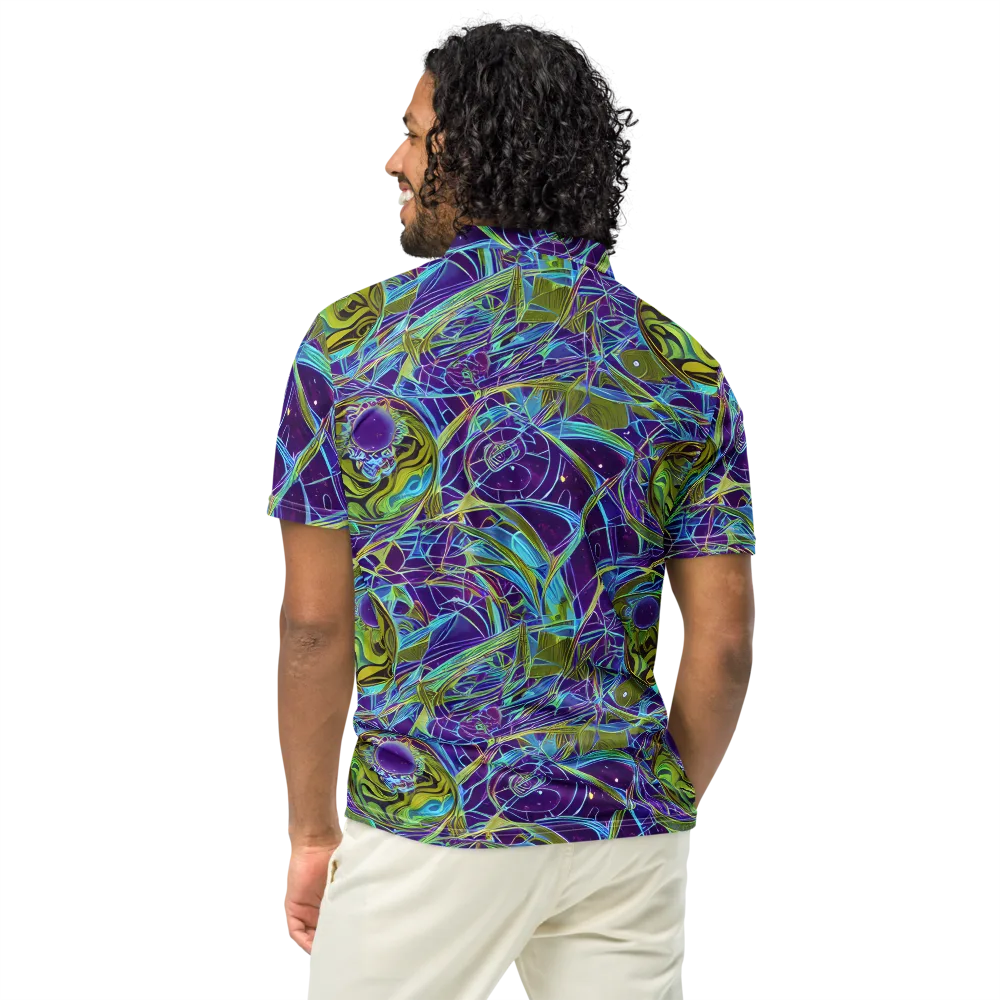 Hyperviolet on Men's Slim Fit Polo Shirt — Back