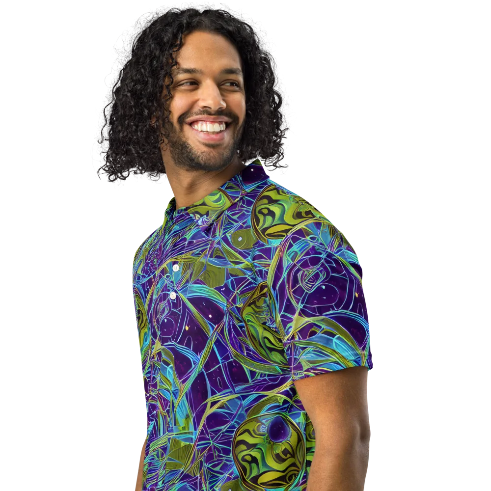 Hyperviolet on Men's Slim Fit Polo Shirt — Left Front