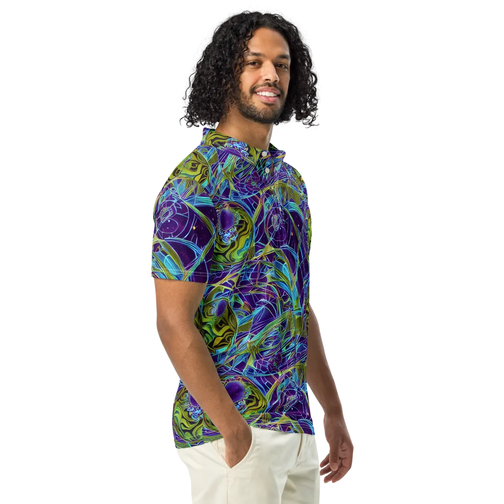 Hyperviolet on Men's Slim Fit Polo Shirt — Right Front