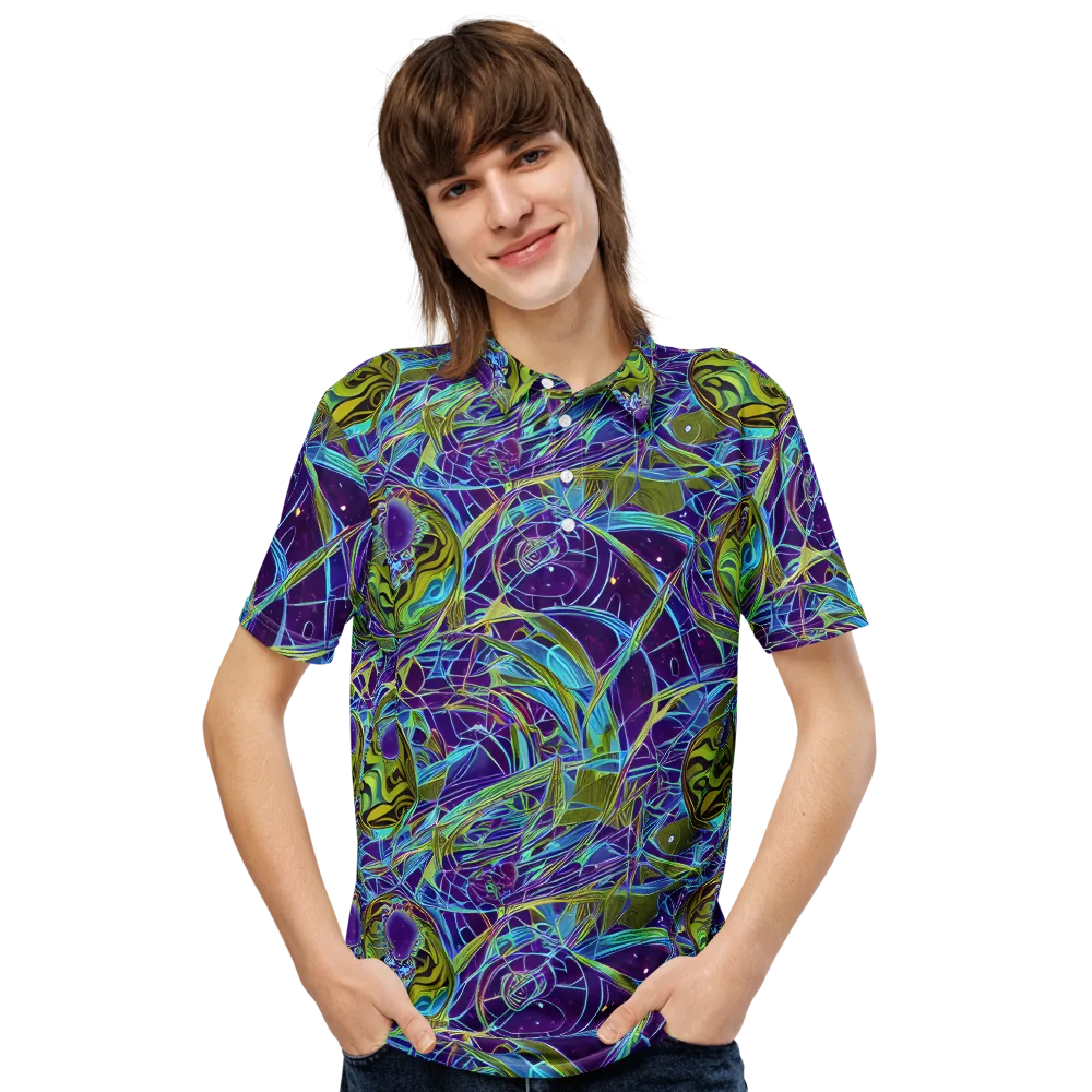 Hyperviolet on Men's Slim Fit Polo Shirt — Front
