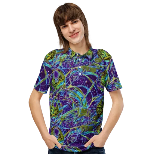 Hyperviolet on a Men's Slim Fit Polo Shirt