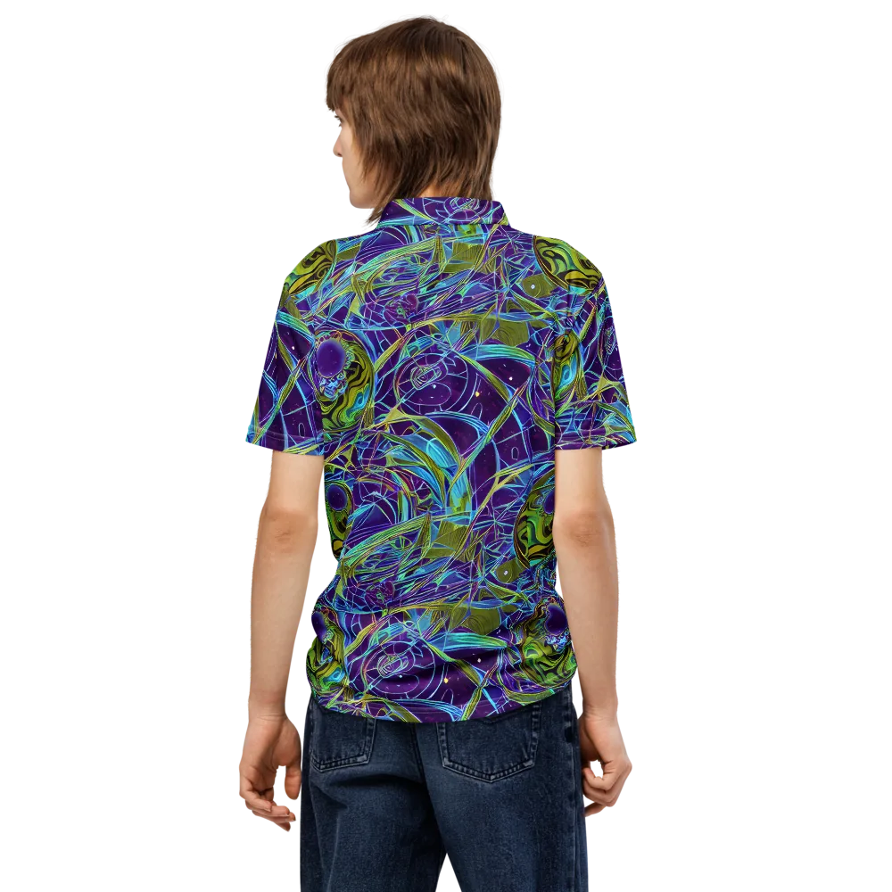 Hyperviolet on Men's Slim Fit Polo Shirt — Back