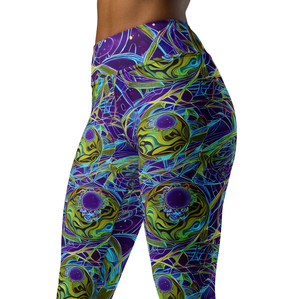 Hyperviolet on Yoga Leggings — Left Front